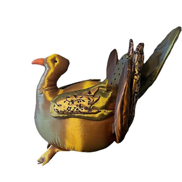 Pier 1 Imports Plush Turkey Fall Harvest Thanksgiving Decor Weighted Accent - Picture 3 of 9